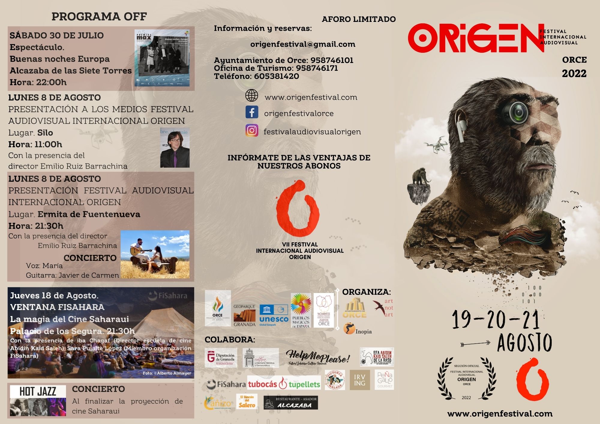 Programa Festival Origen Orce